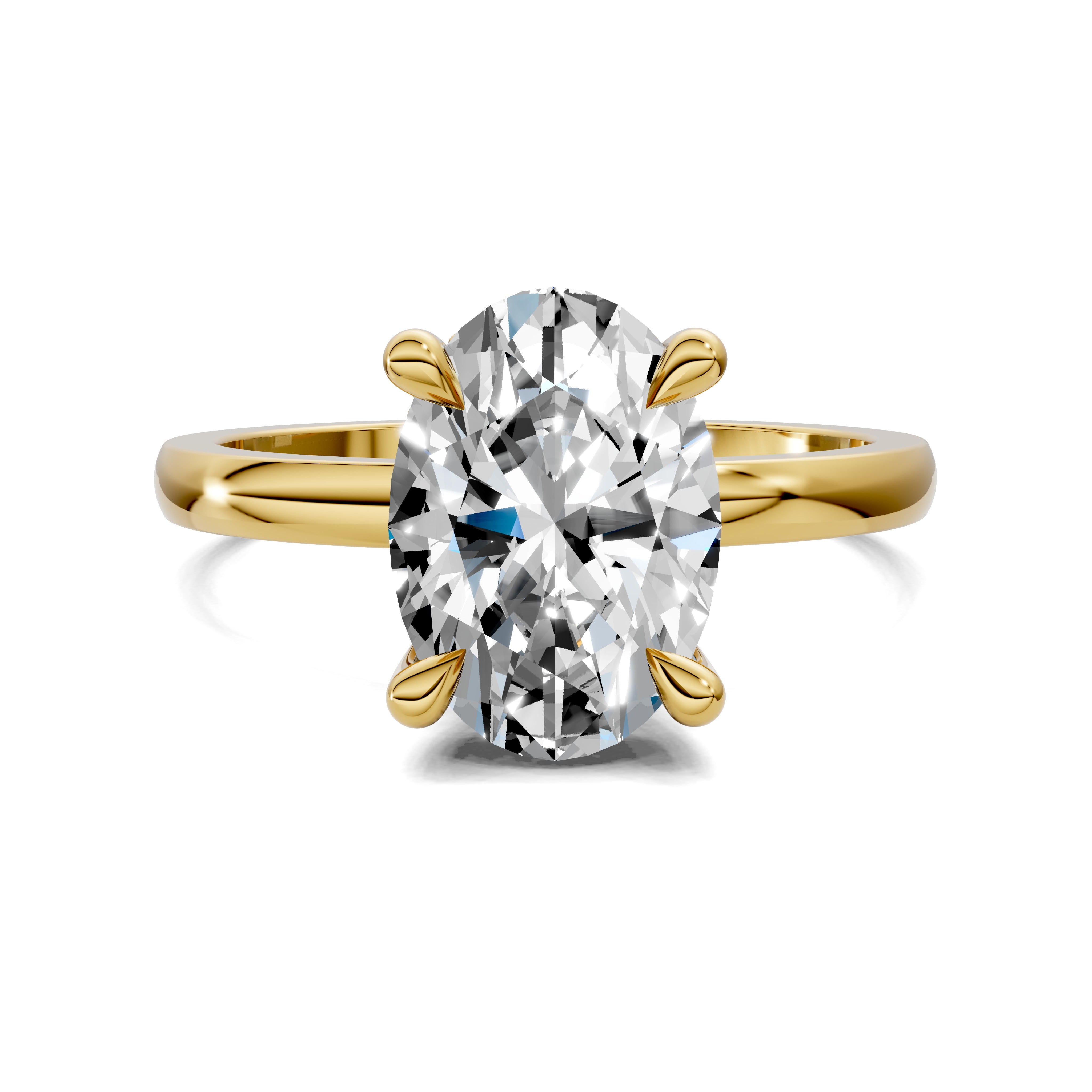 April Hidden Halo Engagement Ring – S.A.GEMS