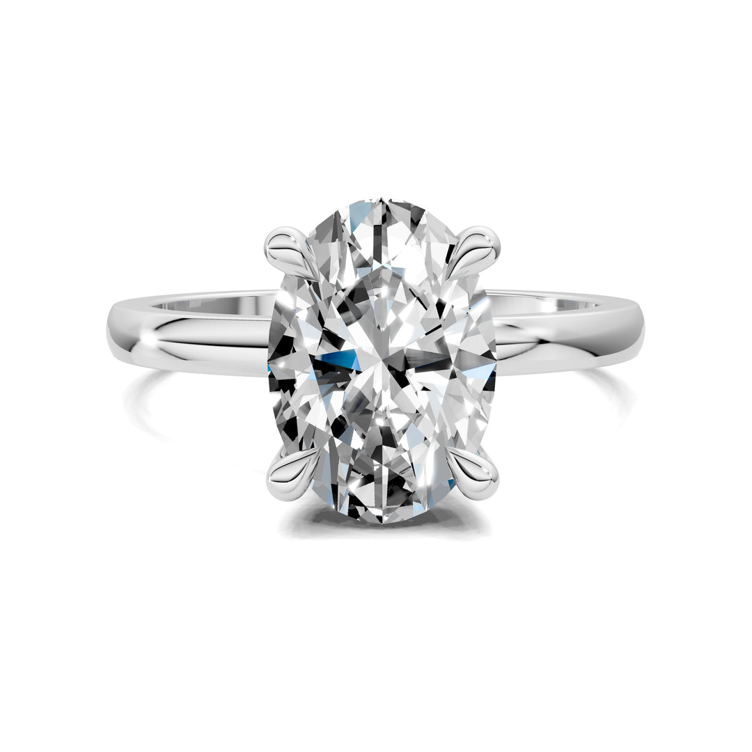 April Hidden Halo Engagement Ring