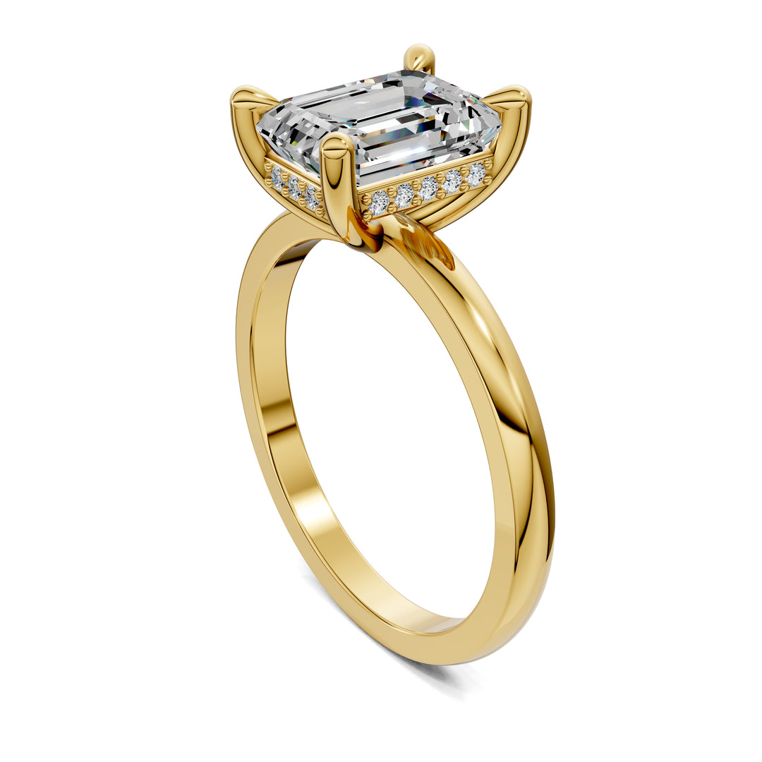 April Hidden Halo Engagement Ring