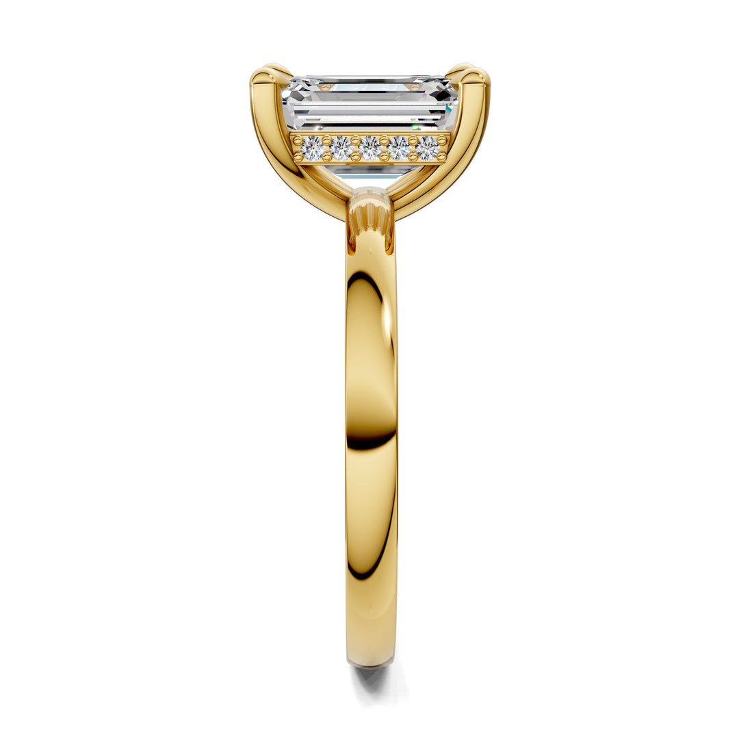 April Hidden Halo Engagement Ring