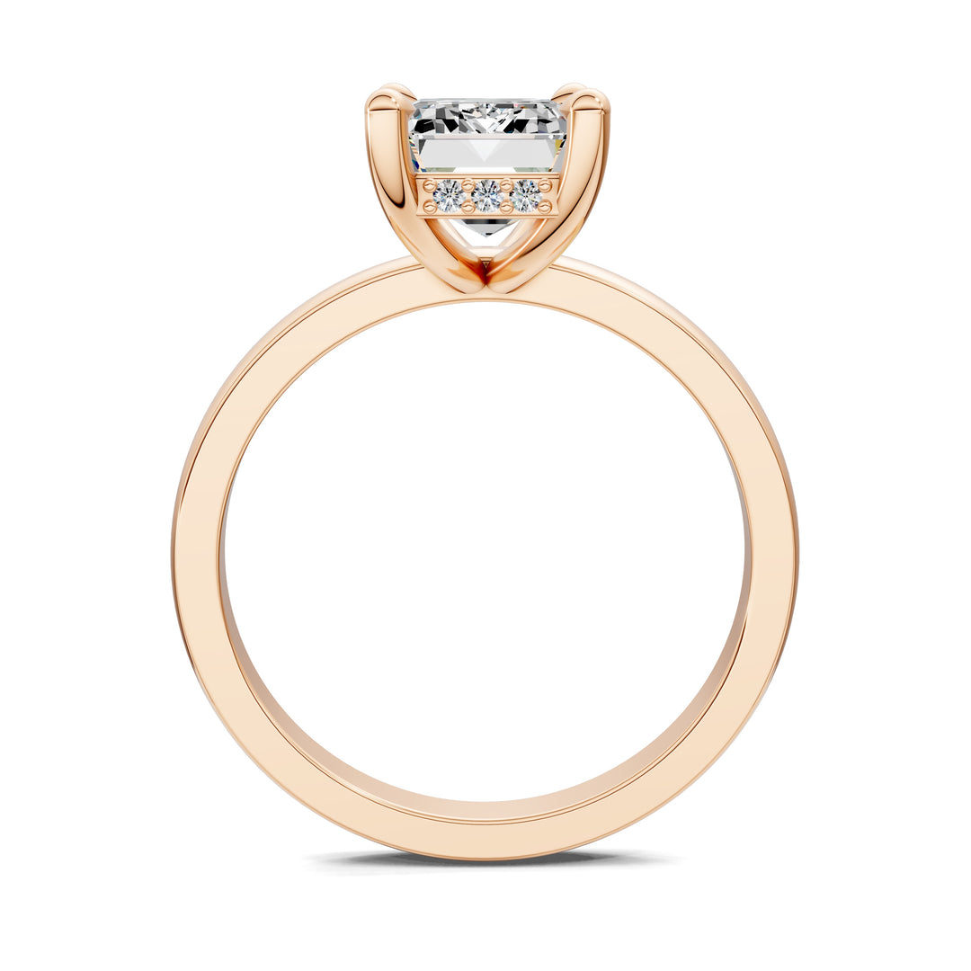 April Hidden Halo Engagement Ring