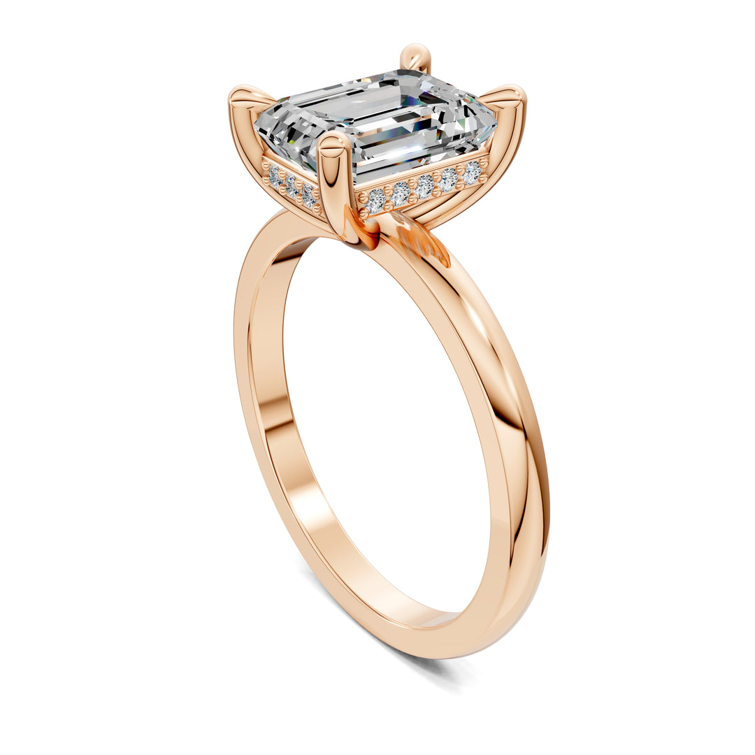 April Hidden Halo Engagement Ring