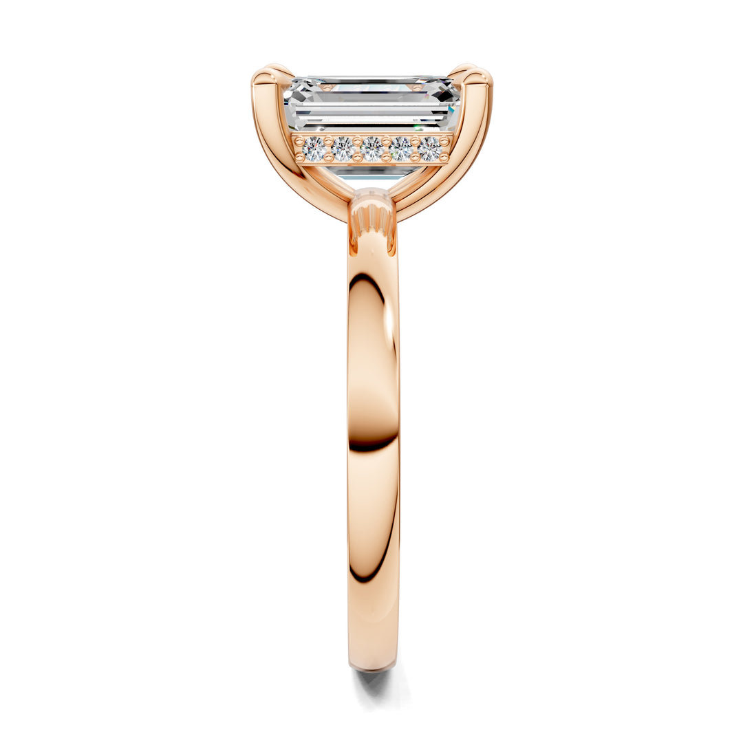 April Hidden Halo Engagement Ring