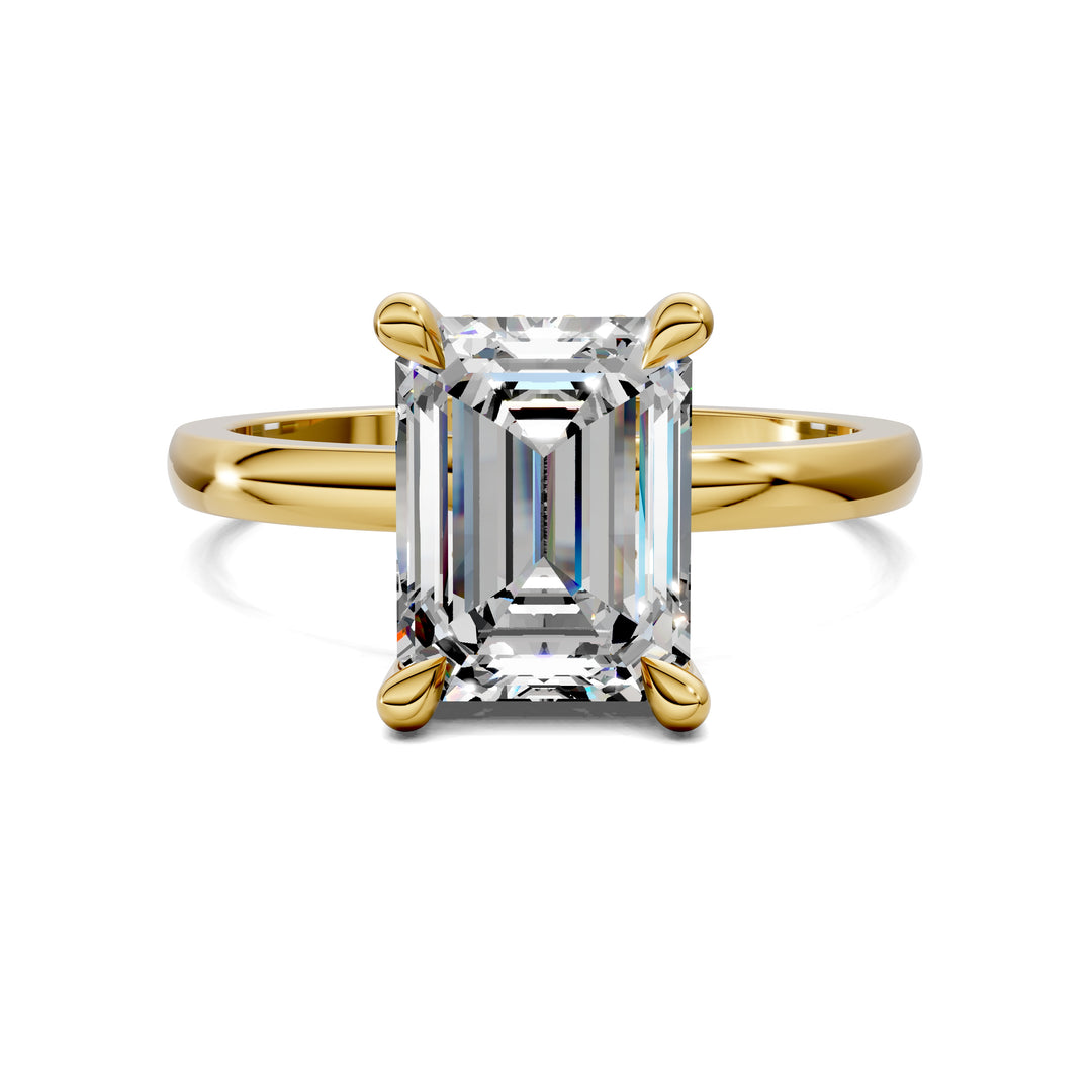 April Hidden Halo Engagement Ring