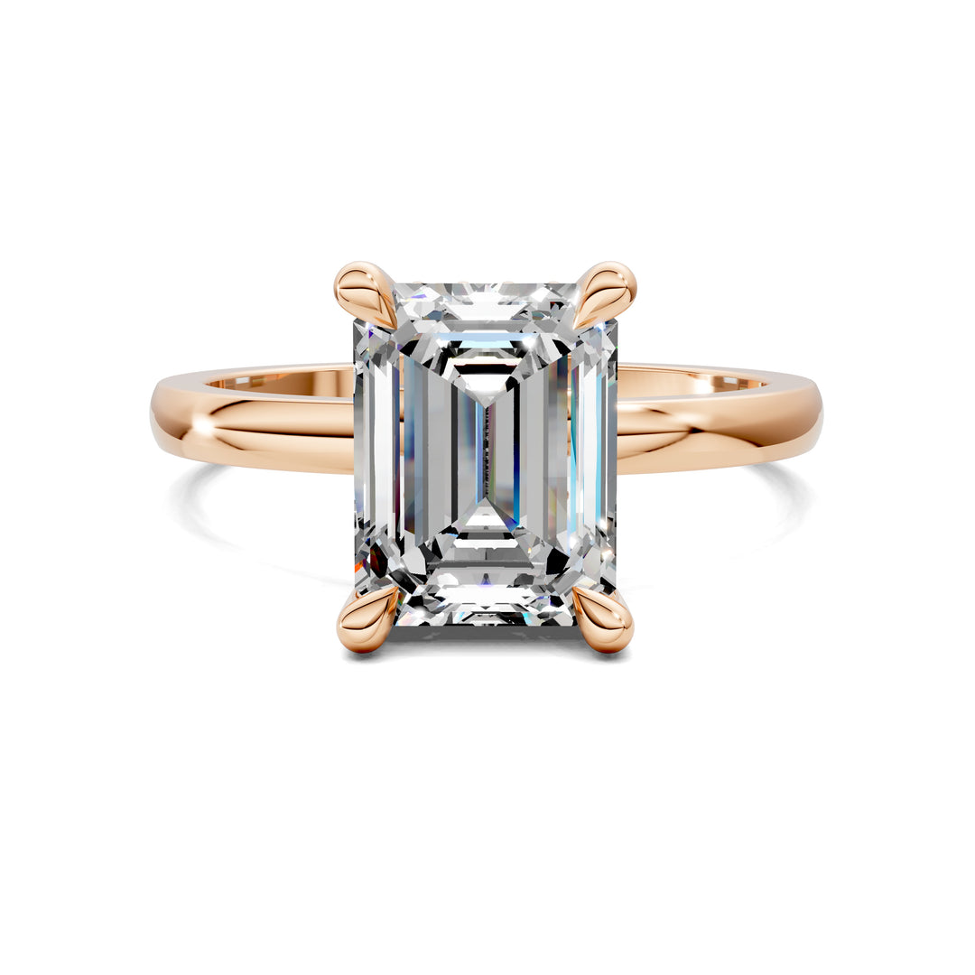 April Hidden Halo Engagement Ring