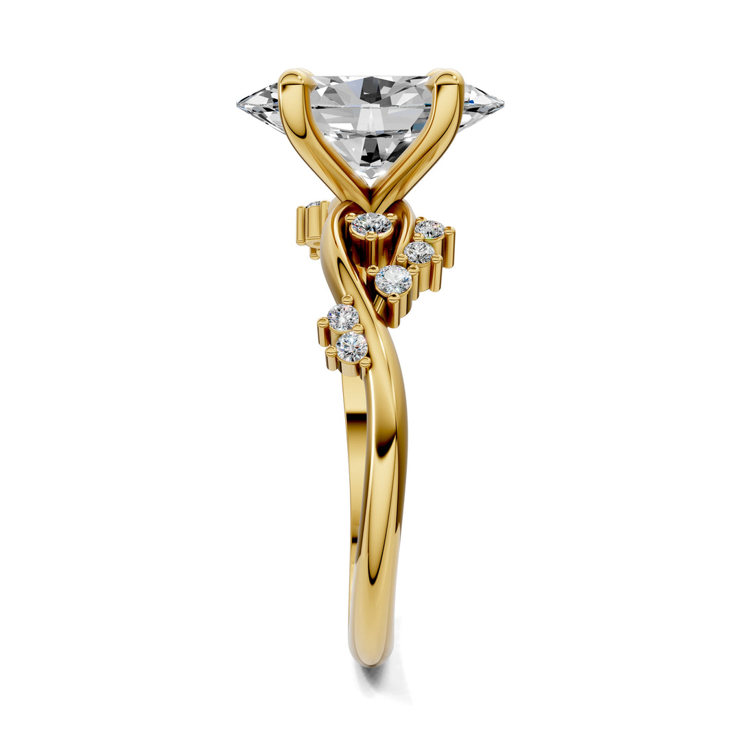 Jacqueline Floral Engagement Ring