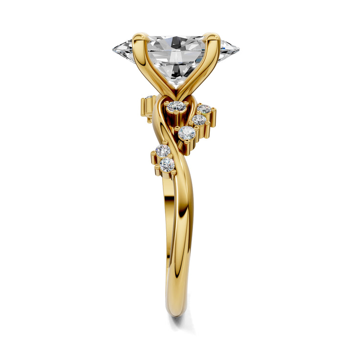 Jacqueline Floral Engagement Ring