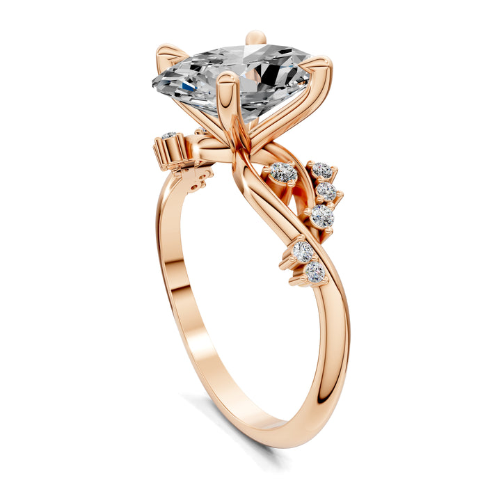 Jacqueline Floral Engagement Ring