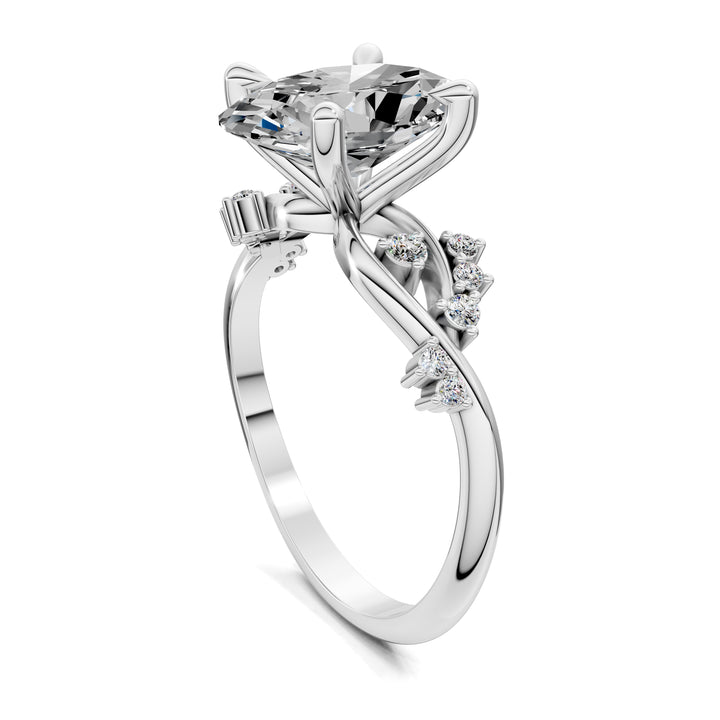 Jacqueline Floral Engagement Ring