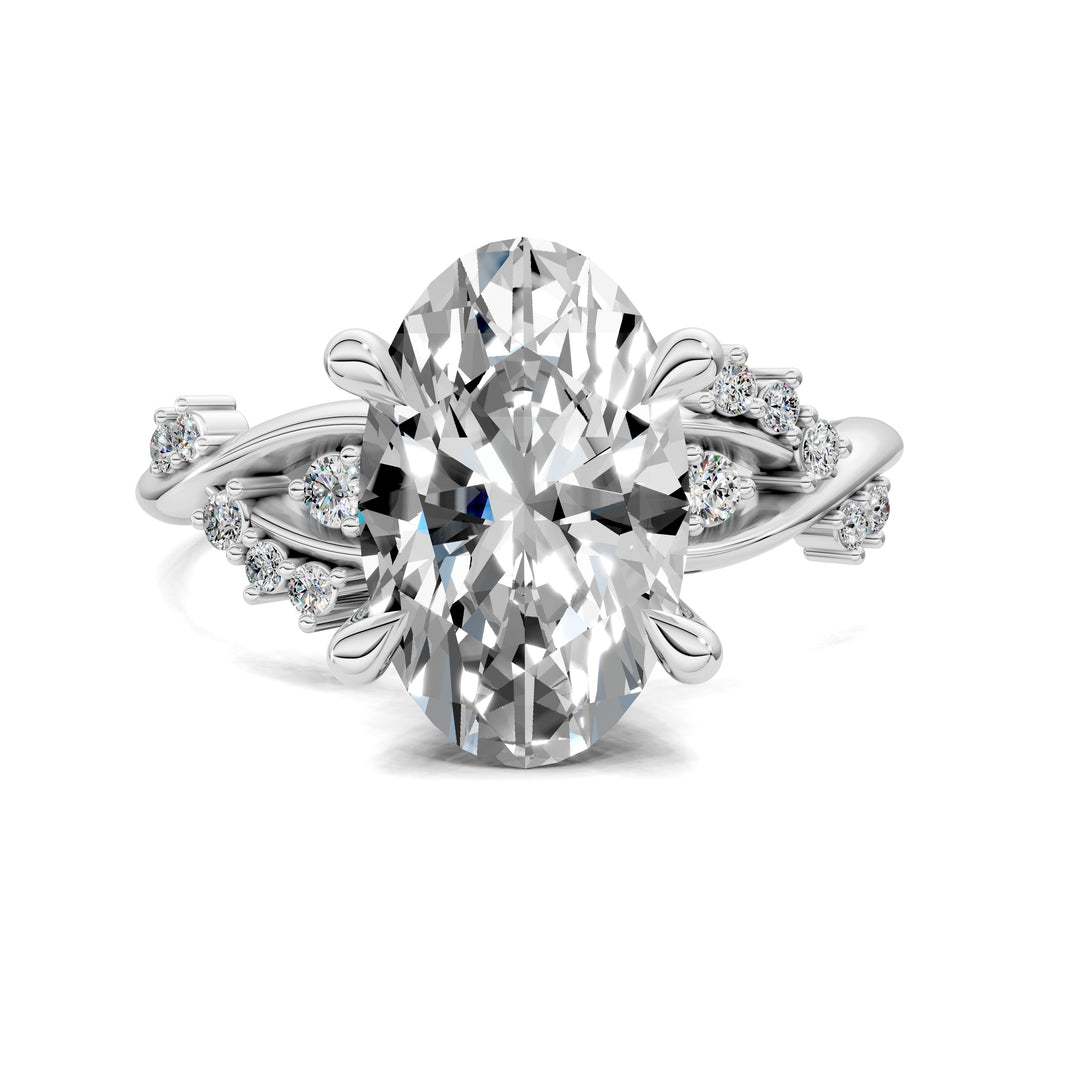 Jacqueline Floral Engagement Ring