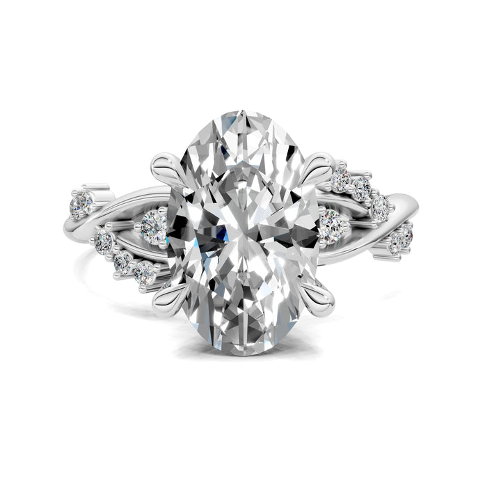 Jacqueline Floral Engagement Ring