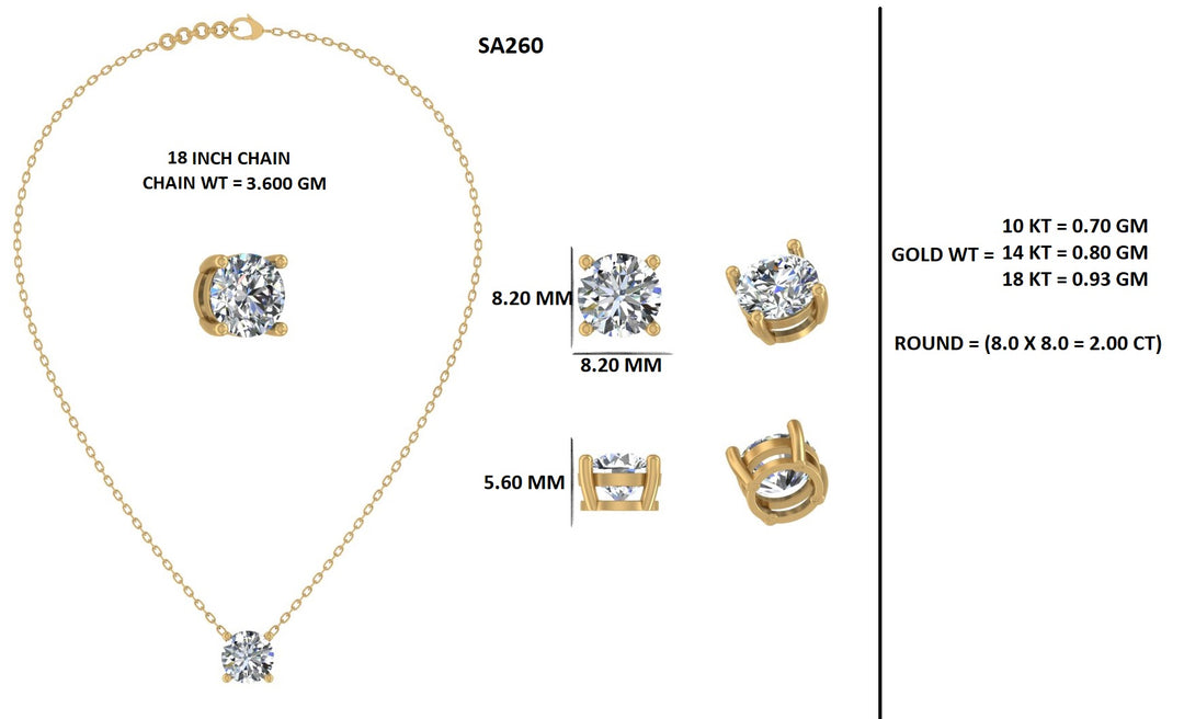 1.00CT Floating Solitaire Diamond Necklace