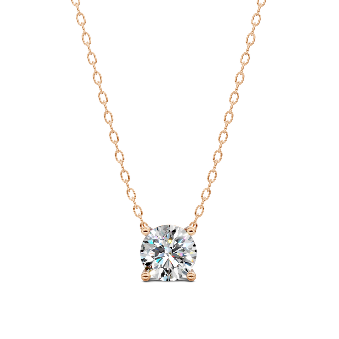 1.00CT Floating Solitaire Diamond Necklace