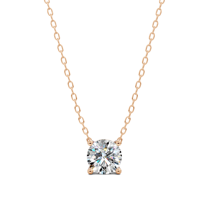 1.00CT Floating Solitaire Diamond Necklace
