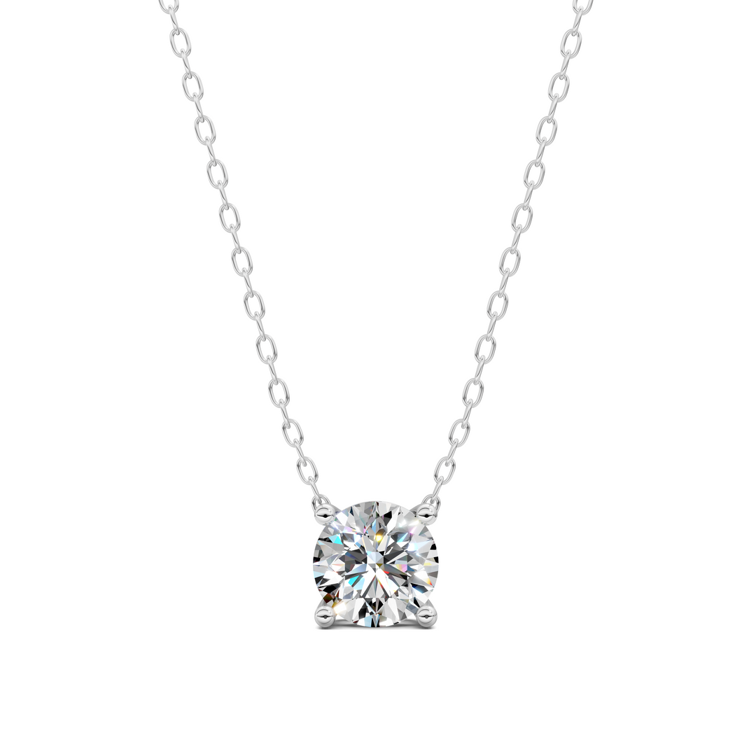 1.00CT Floating Solitaire Diamond Necklace