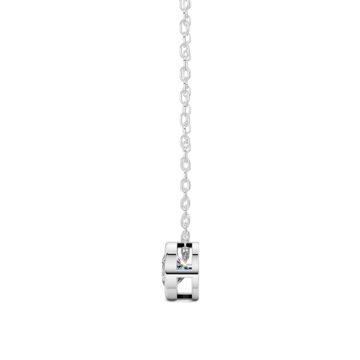 1.00CT Bezel Solitaire Diamond Necklace