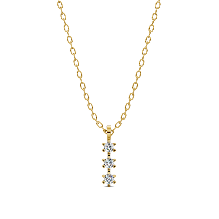 Three Stone Diamond Journey Pendant