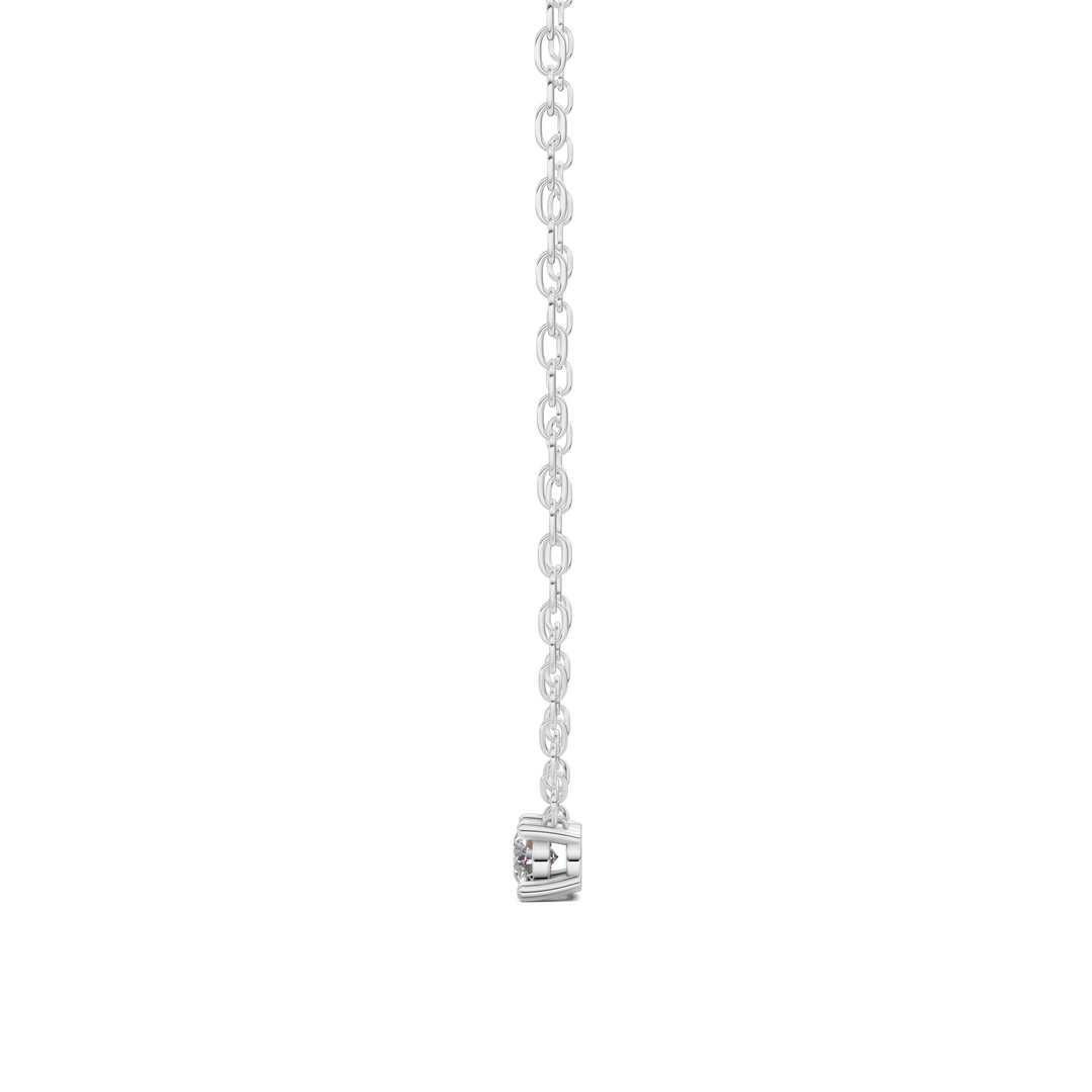 0.20CT Dainty Floating Solitaire Diamond Necklace