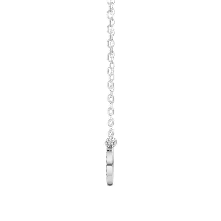 Pavé Diamond Circle Pendant Necklace