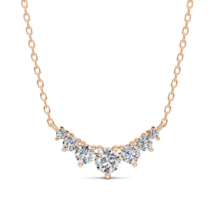 Graduated Arc Diamond Necklace