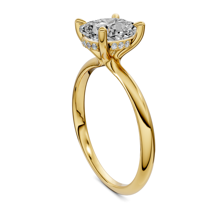 Autumn lightweight Hidden Halo Ring