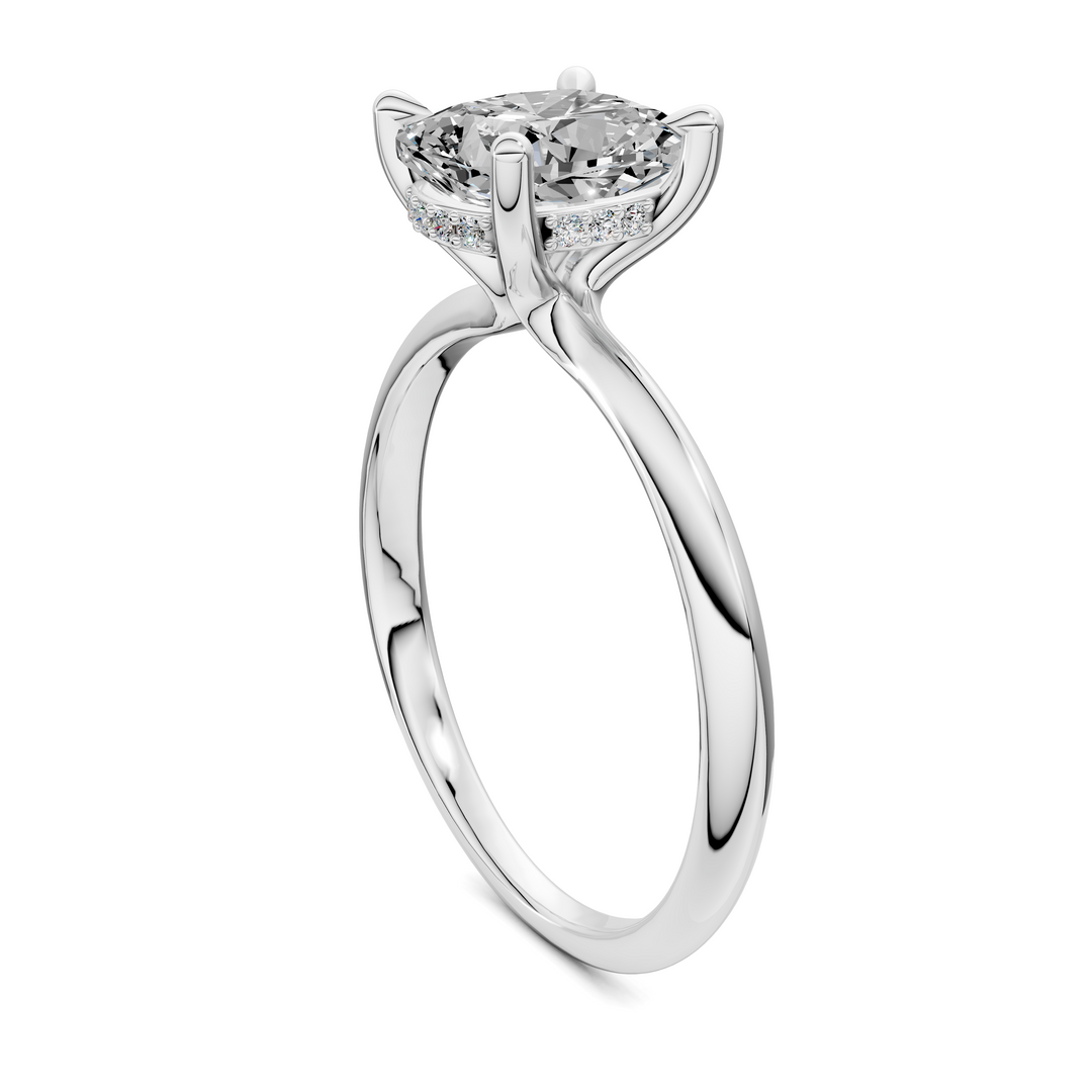 Autumn lightweight Hidden Halo Ring