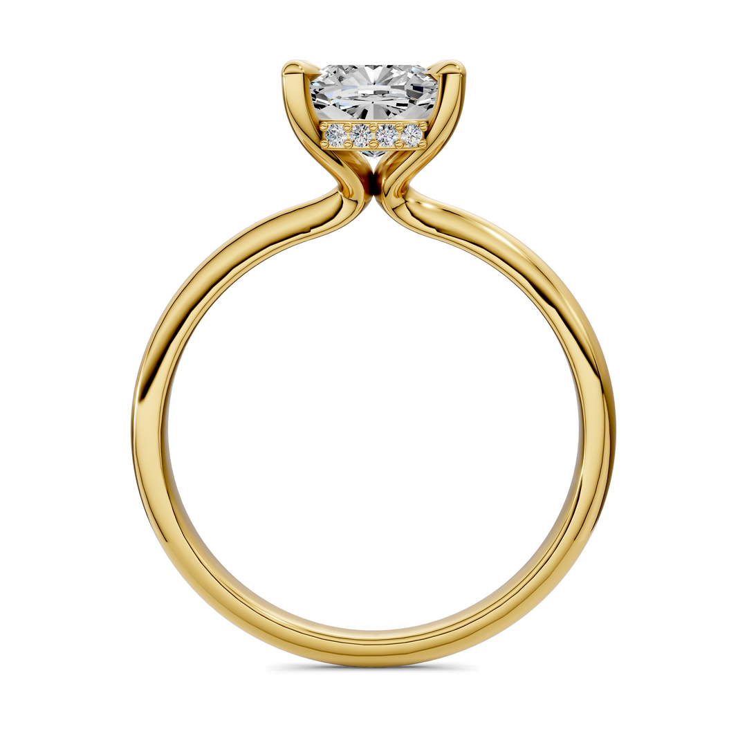 Autumn lightweight Hidden Halo Ring