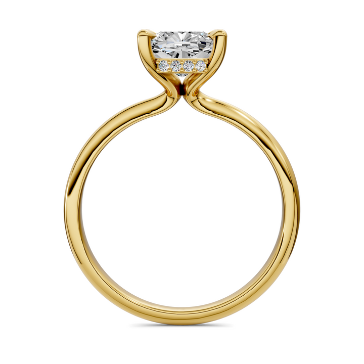 Autumn lightweight Hidden Halo Ring