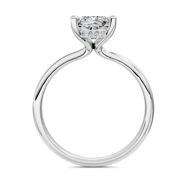 Autumn lightweight Hidden Halo Ring