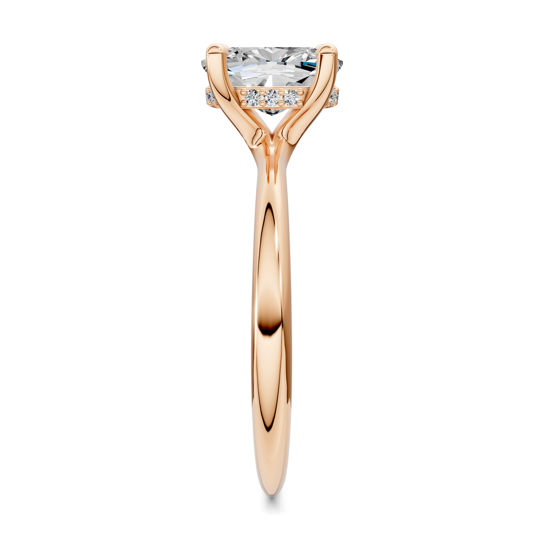 Autumn lightweight Hidden Halo Ring