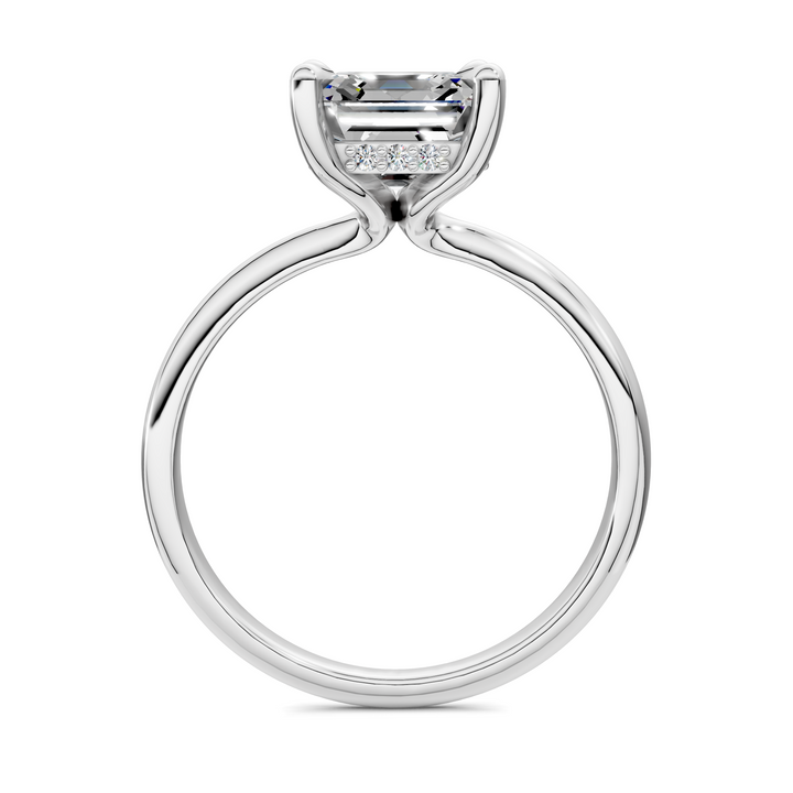 Autumn lightweight Hidden Halo Ring