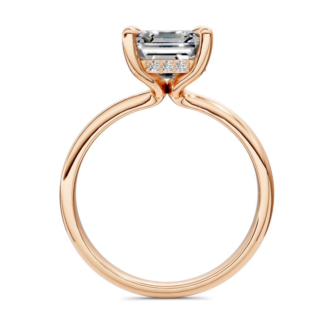 Autumn lightweight Hidden Halo Ring