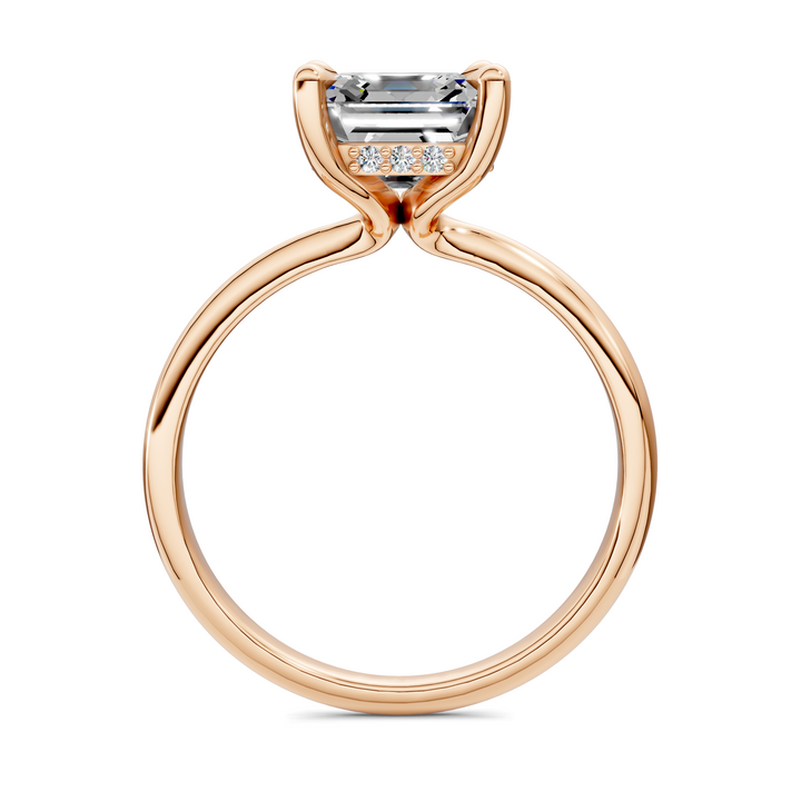 Autumn lightweight Hidden Halo Ring