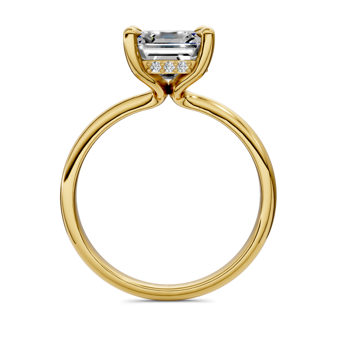 Autumn lightweight Hidden Halo Ring