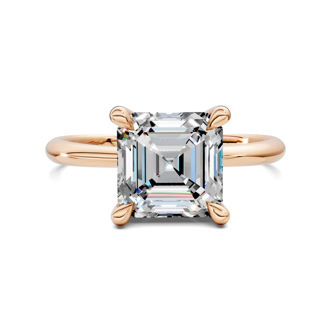 Autumn lightweight Hidden Halo Ring