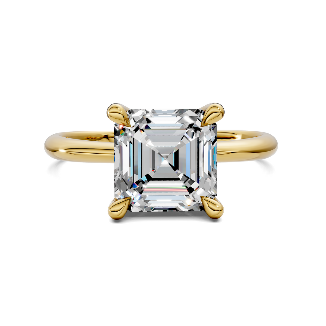 Autumn lightweight Hidden Halo Ring