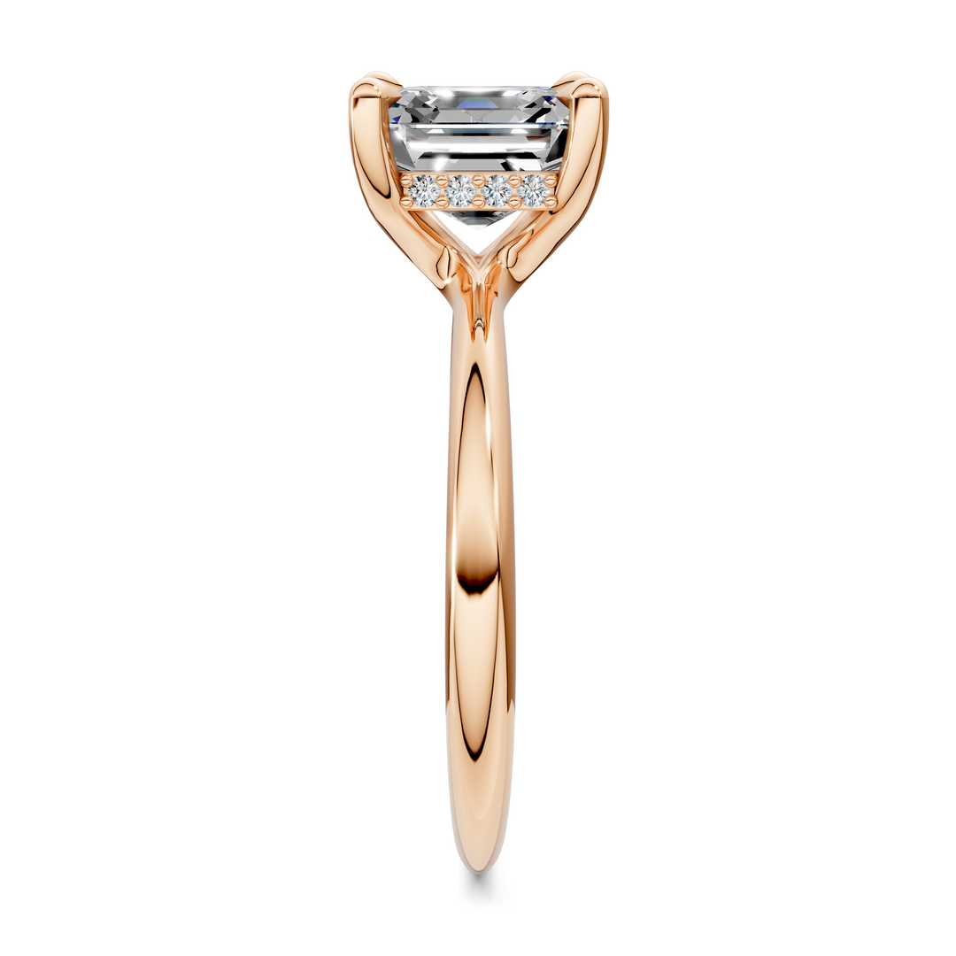 Autumn lightweight Hidden Halo Ring