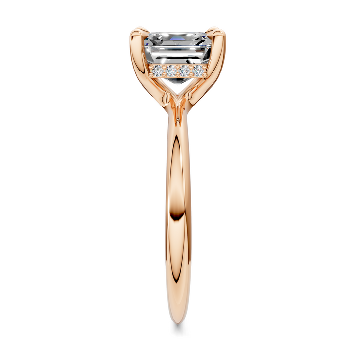 Autumn lightweight Hidden Halo Ring