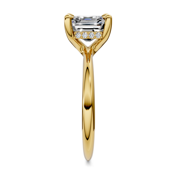 Autumn lightweight Hidden Halo Ring