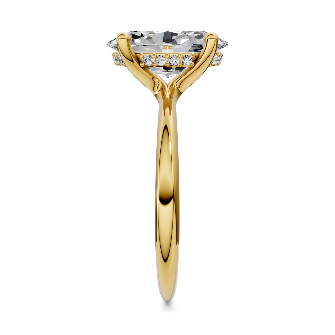 Autumn lightweight Hidden Halo Ring