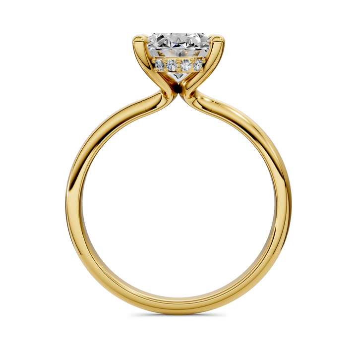 Autumn lightweight Hidden Halo Ring