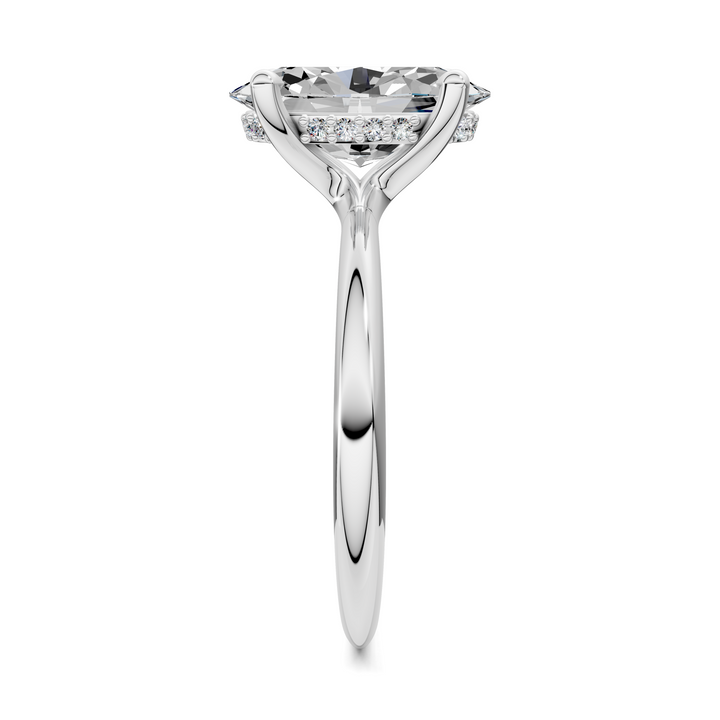 Autumn lightweight Hidden Halo Ring