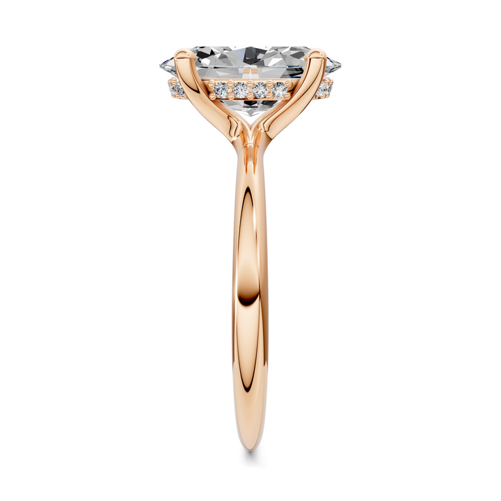 Autumn lightweight Hidden Halo Ring