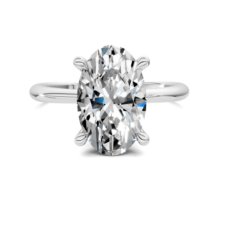 Autumn lightweight Hidden Halo Ring