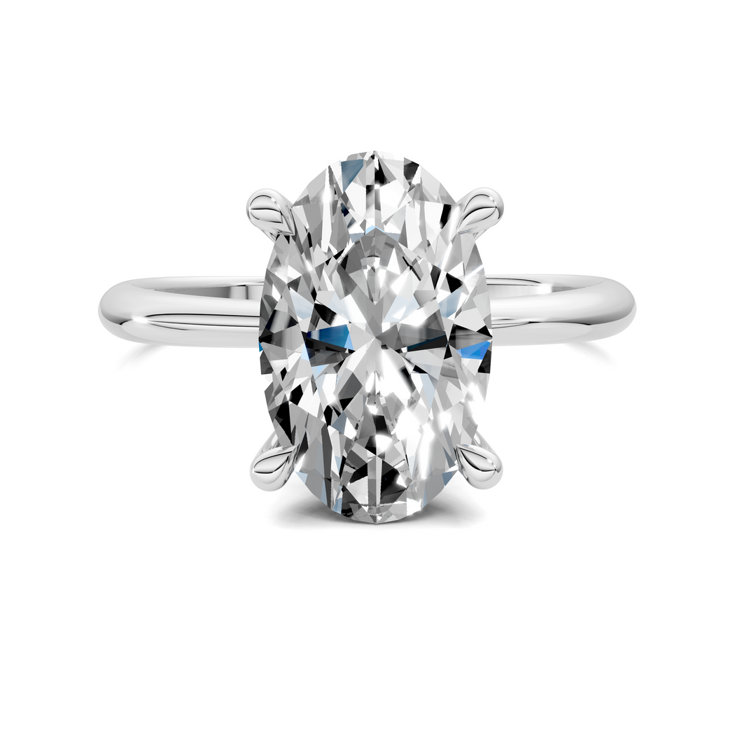 Autumn lightweight Hidden Halo Ring