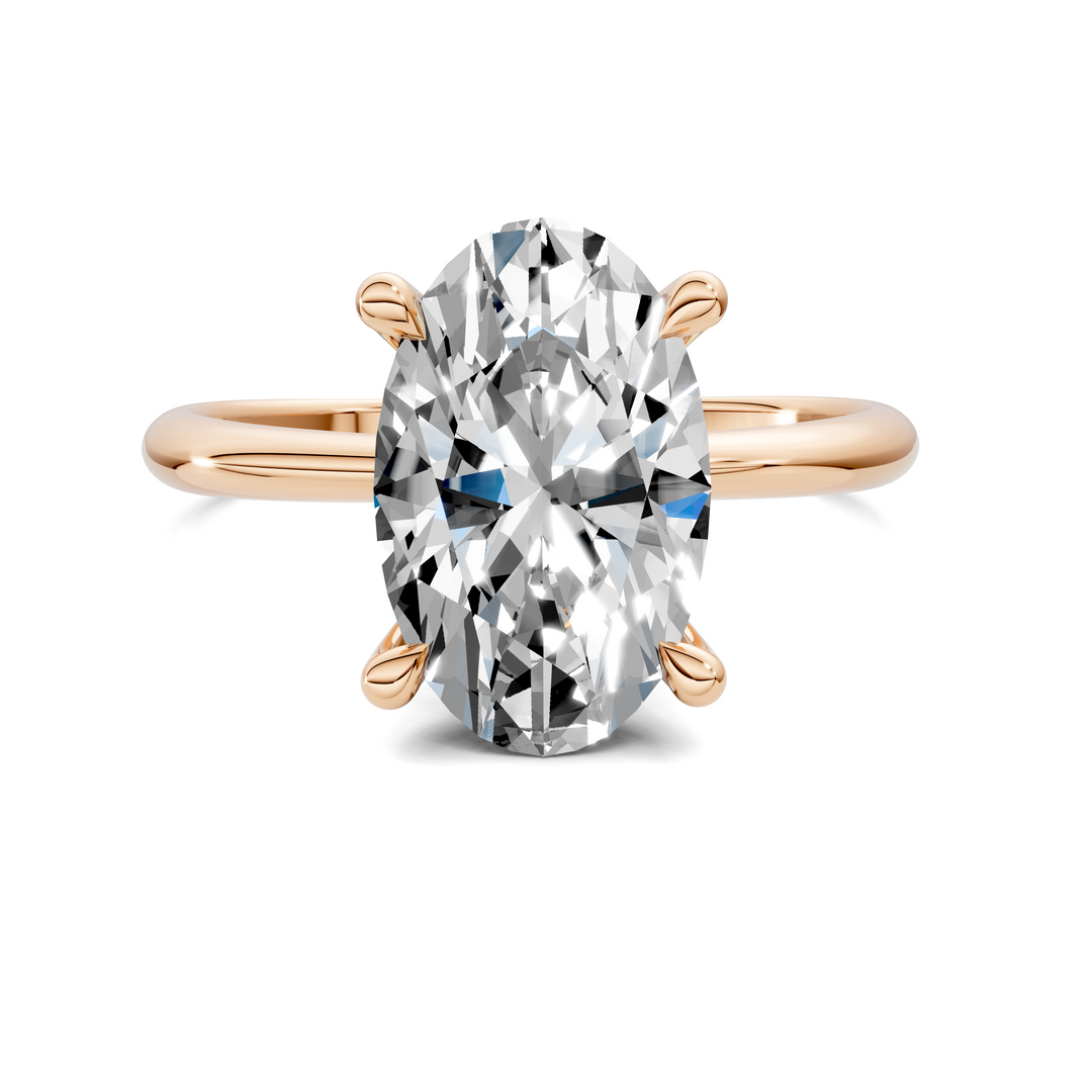 Autumn lightweight Hidden Halo Ring