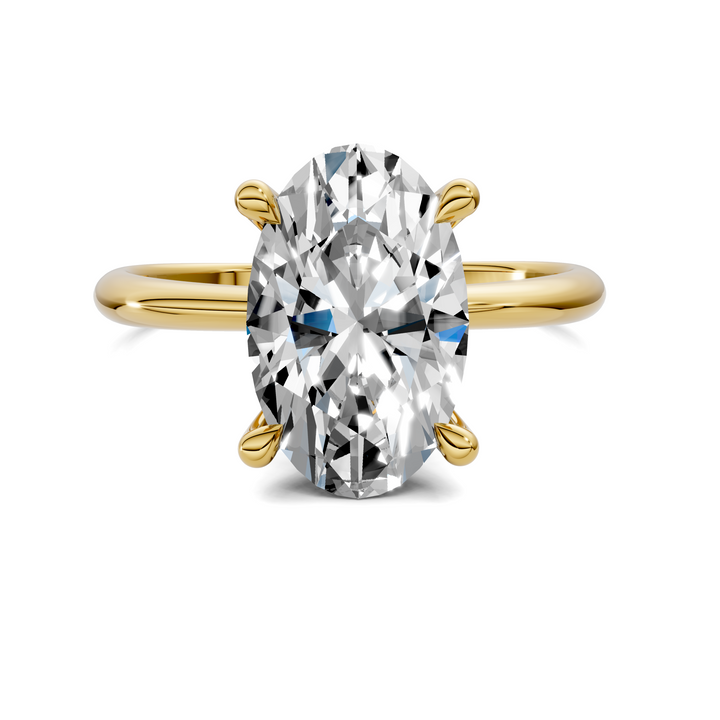 Autumn lightweight Hidden Halo Ring