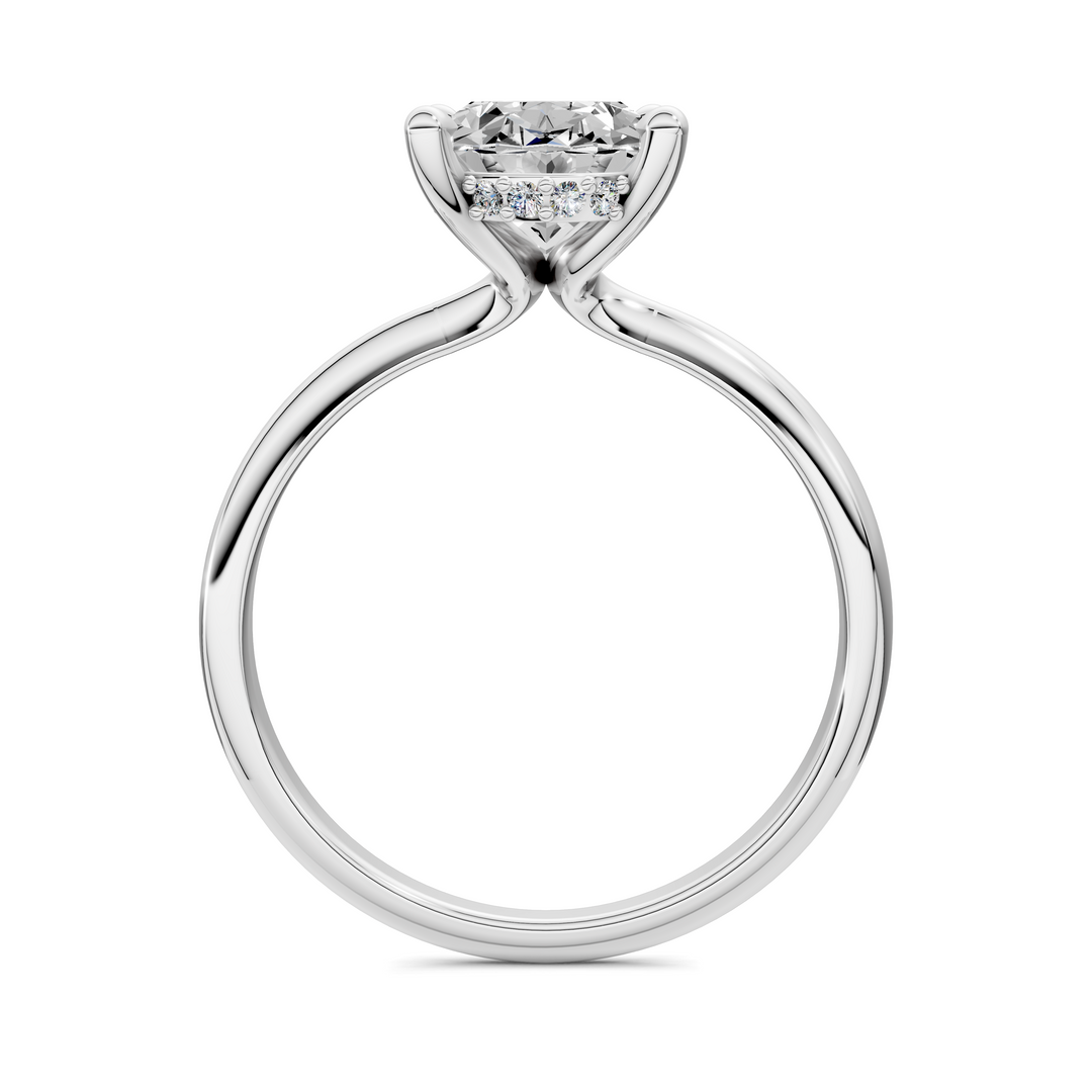 Autumn lightweight Hidden Halo Ring