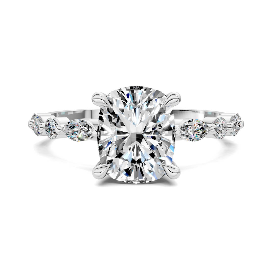 Kiara Round and Marquise Hidden Halo Ring