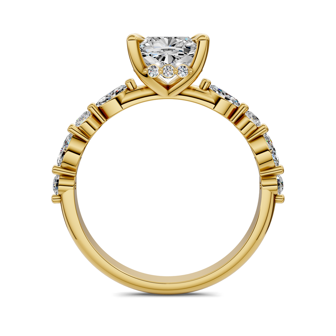 Kiara Round and Marquise Hidden Halo Ring